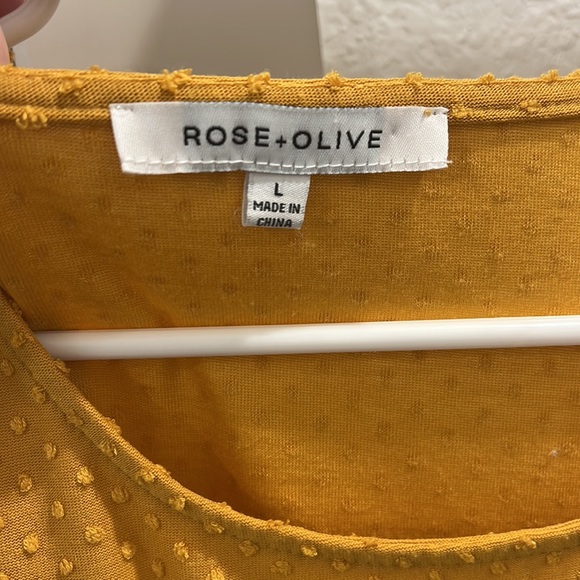 Rose + Olive Mustard Pop Dot Knot Tee - Picture 2 of 3